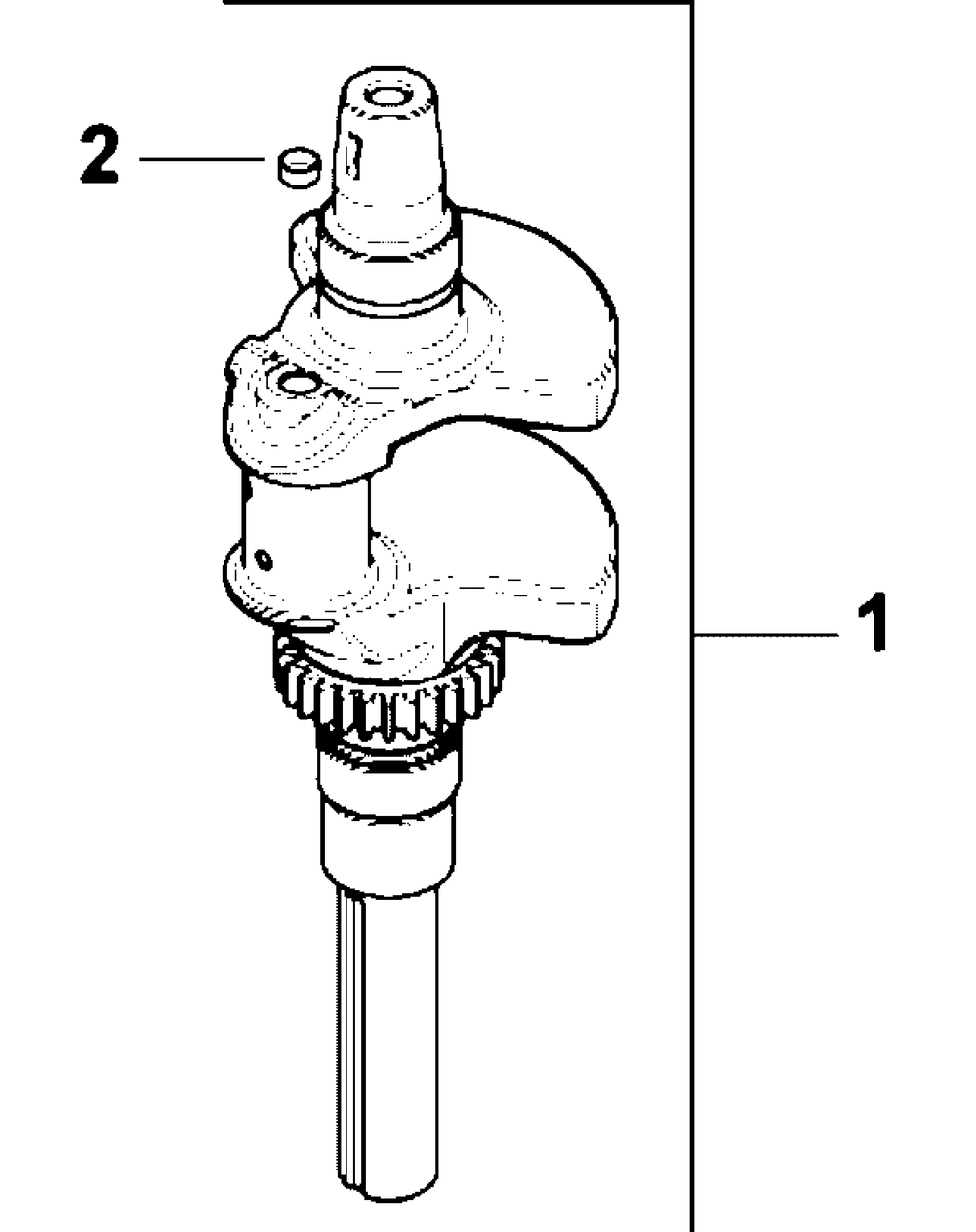 Kohler Cv730-0055 Crankshaft Diagram and Parts List for M48-KH 53AH8CT2050-25HP Cub Cadet Lawn Tractor